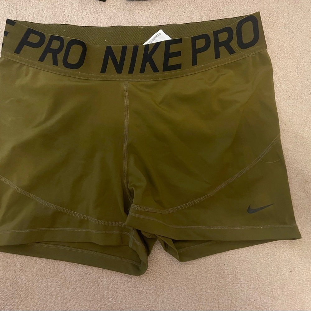 Nike Pro Olive Green Shorts